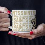 Rico Industries NFL Football New Orleans Saints 14 oz Metro Ceramic Coffee Mug