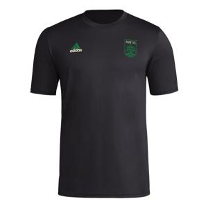 adidas Men's Austin FC MLS Short Sleeve T-Shirt, Black Small Logo, Medium
