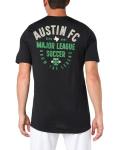 adidas Men's Austin FC MLS Short Sleeve T-Shirt, Black Small Logo, Medium