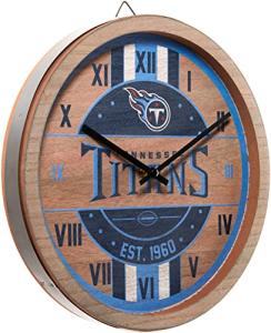 FOCO Tennessee Titans NFL Barrel Wall Clock
