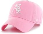 47 Brand MLB Rose Pink Primary Logo Clean Up Adjustable Baseball Cap Hat, Adult One Size Fits All - Chicago White Sox Rose Pink