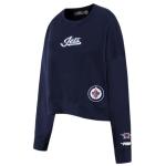 Pro Standard Womens NHL Winnipeg Jets Wingspan Crewneck Sweatshirt Midnight Navy L