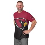 FOCO Arizona Cardinals NFL Mens Cropped Big Logo Colorblock Rash Guard - L