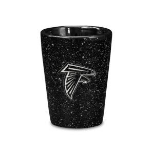 Rico Industries NFL Football Atlanta Falcons 2oz Ceramic Shot Glass for Fans, Laser Engraved In Team Color Single Shot Glass