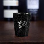 Rico Industries NFL Football Atlanta Falcons 2oz Ceramic Shot Glass for Fans, Laser Engraved In Team Color Single Shot Glass