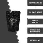 Rico Industries NFL Football Atlanta Falcons 2oz Ceramic Shot Glass for Fans, Laser Engraved In Team Color Single Shot Glass