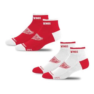 For Bare Feet NHL DETROIT RED WINGS Front and Center 2 Pack Team Colors YOUTH