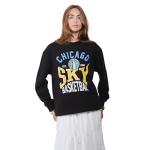 Ultra Game WNBA Official Unisex Super Soft Oversized Crewneck Sweatshirt, Chicago Sky, Sand, Small