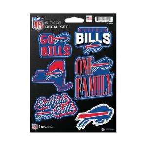 Rico Industries NFL Football Buffalo Bills 6-Piece Decal Set