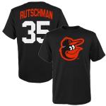 Outerstuff Adley Rutschman Baltimore Orioles MLB Kids Youth 8-20 Official Player Name & Number Jersey T-Shirt (US, Numeric, Size: 10-12, Regular, Black)