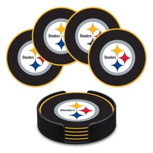 Rico Industries NFL Football Pittsburgh Steelers Classic Favorites: PVC Coaster Set (4-Pack)