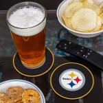 Rico Industries NFL Football Pittsburgh Steelers Classic Favorites: PVC Coaster Set (4-Pack)