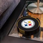 Rico Industries NFL Football Pittsburgh Steelers Classic Favorites: PVC Coaster Set (4-Pack)