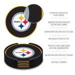 Rico Industries NFL Football Pittsburgh Steelers Classic Favorites: PVC Coaster Set (4-Pack)