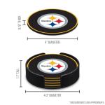 Rico Industries NFL Football Pittsburgh Steelers Classic Favorites: PVC Coaster Set (4-Pack)