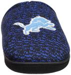 FOCO NFL Detroit Lions Men's Poly Knit Cup Sole Slipper, Team Color, Large (11-12)