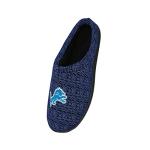 FOCO NFL Detroit Lions Men's Poly Knit Cup Sole Slipper, Team Color, Large (11-12)