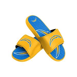 FOCO Los Angeles Chargers NFL Mens Colorblock Big Logo Gel Slide - S