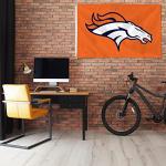 Rico Industries NFL Denver Broncos 3-Foot by 5-Foot Single Sided Banner Flag with Grommets