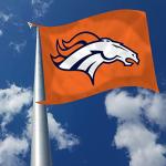 Rico Industries NFL Denver Broncos 3-Foot by 5-Foot Single Sided Banner Flag with Grommets