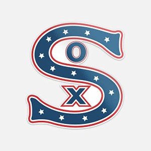 White Wool Sox The City of Chicago Logo Baseball Car Bumper Sticker Decal 4'' X 5''