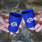 Rico Industries NFL Football Los Angeles Rams 2oz Ceramic Shot Glass for Fans, Laser Engraved In Team Color Single Shot Glass