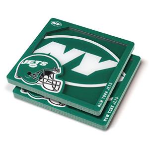 YouTheFan NFL New York Jets 3D Logo Series Coasters 4" x 4"