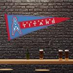 Rico Industries NFL Football Tennessee Titans Retro 12" x 30" Felt Wall Décor Pennant - Great for Home/Bed Room/Man Cave Décor