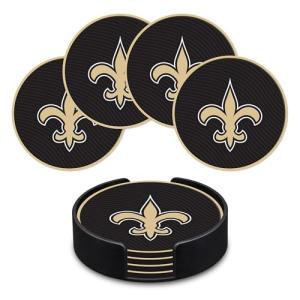Rico Industries NFL Football New Orleans Saints Classic Favorites: PVC Coaster Set (4-Pack)