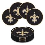 Rico Industries NFL Football New Orleans Saints Classic Favorites: PVC Coaster Set (4-Pack)