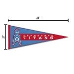 Rico Industries NFL Football Tennessee Titans Retro 12" x 30" Felt Wall Décor Pennant - Great for Home/Bed Room/Man Cave Décor