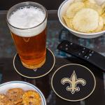 Rico Industries NFL Football New Orleans Saints Classic Favorites: PVC Coaster Set (4-Pack)