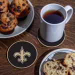 Rico Industries NFL Football New Orleans Saints Classic Favorites: PVC Coaster Set (4-Pack)