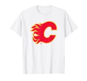 Calgary Flames Icon White Officially Licensed T-Shirt