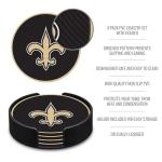 Rico Industries NFL Football New Orleans Saints Classic Favorites: PVC Coaster Set (4-Pack)