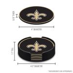 Rico Industries NFL Football New Orleans Saints Classic Favorites: PVC Coaster Set (4-Pack)