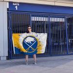 Rico Industries NHL Buffalo Sabres Tie Dye 3' x 5' Banner Flag 3' x 5' Banner Flag Single Sided - Indoor or Outdoor - Home Décor