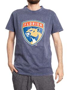 Calhoun NHL Surf & Skate Men's Garment Dyed Vintage T-Shirt (Florida Panthers, X-Large)