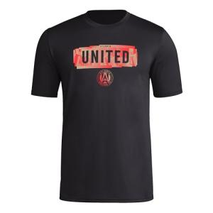 adidas Men's Atlanta United FC Local Pop Short Sleeve Pre-game T-shirt, Black, XX-Large