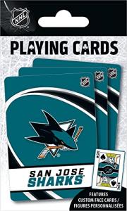 MasterPieces Family Games - NHL San Jose Sharks Playing Cards - Officially Licensed Playing Card Deck for Adults, Kids, and Family