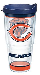Tervis Made in USA Double Walled NFL Chicago Bears Insulated Tumbler Cup Keeps Drinks Cold & Hot, 24oz, Tradition