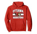 Ottawa Senators Stripe Red Officially Licensed Pullover Hoodie