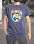 Calhoun NHL Surf & Skate Men's Garment Dyed Vintage T-Shirt (Florida Panthers, X-Large)