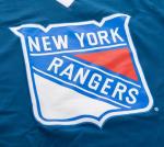 Calhoun NHL Women's V-Neck Varsity Long Sleeve Shirt (New York Rangers, X-Large)