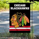 Chicago Blackhawks Black Double Sided Garden Flag