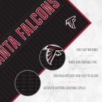 Rico Industries NFL Football Atlanta Falcons 12" x 18" PVC Heavy Duty/Thick Home Décor/Kitchen/Bar Mat