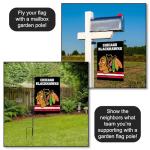 Chicago Blackhawks Black Double Sided Garden Flag