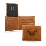 Rico Industries NHL Washington Capitals Laser Engraved Billfold Wallet, Brown, 3.5 x 4.25-"