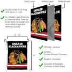 Chicago Blackhawks Black Double Sided Garden Flag