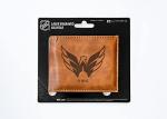 Rico Industries NHL Washington Capitals Laser Engraved Billfold Wallet, Brown, 3.5 x 4.25-"